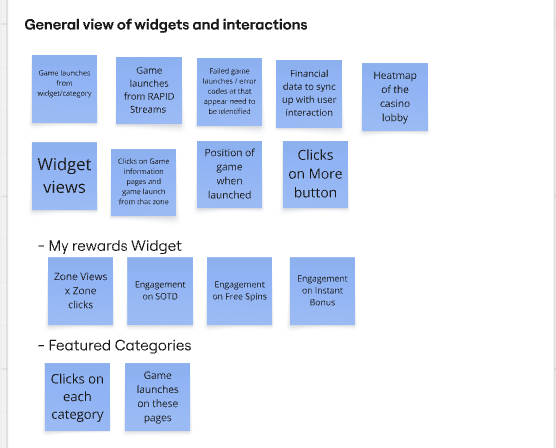 IA: lobby widget interactions