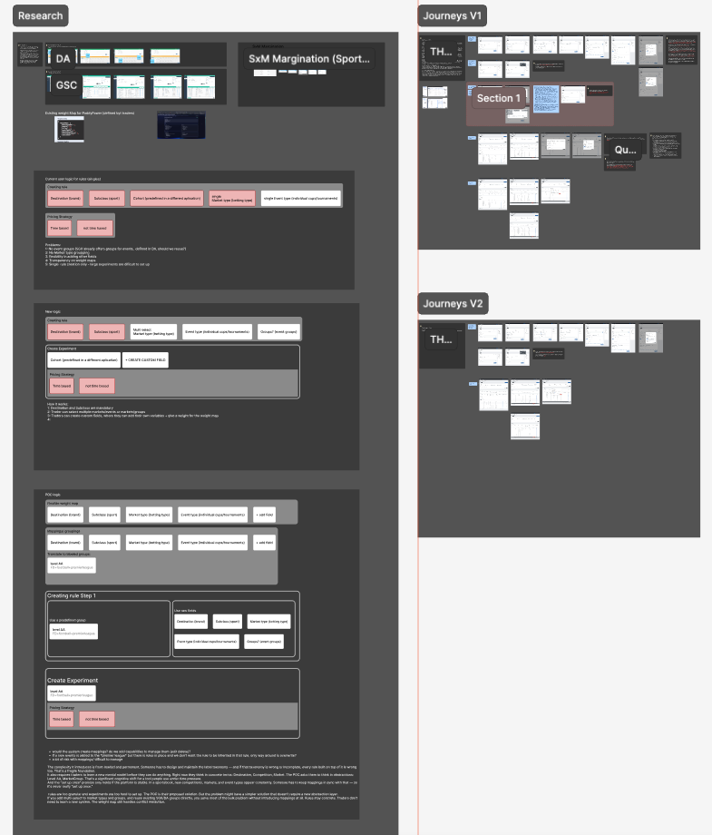 Groups and bulk actions design